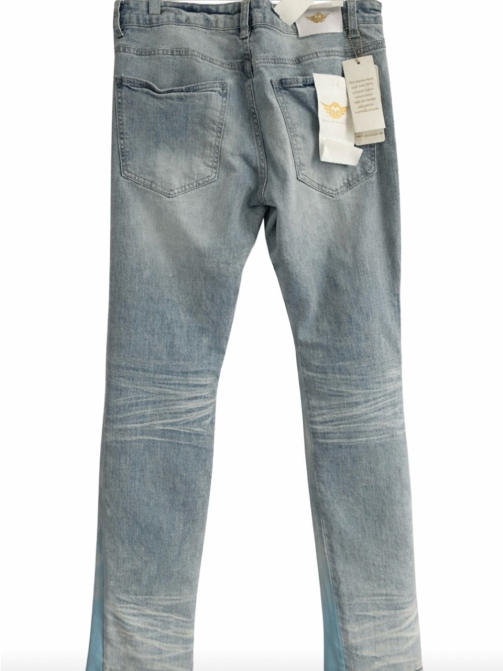 Ferrari Light Blue Denim Jeans with Gold Accents - Picture 3 of 4